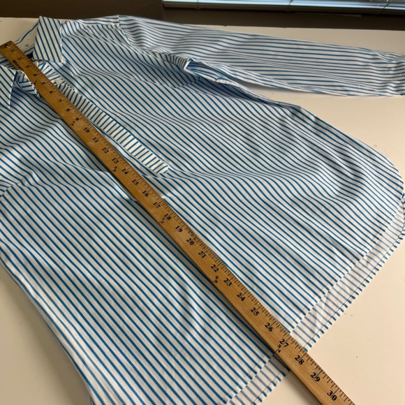 Talbots Blue and White Striped Button Down Shirt - Picture 7 of 8